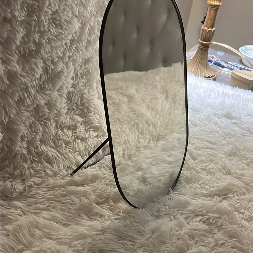 Oval Black Vanity Mirror